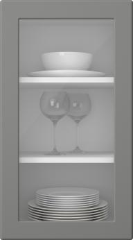 Painted door, Round, SM60LA, Dust Grey (clear glass)