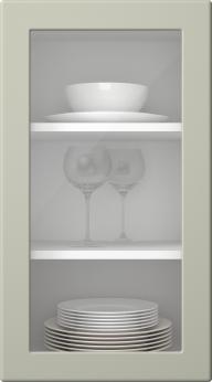 Painted door, Round, SM60LA, Sage (clear glass)