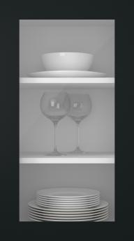 Painted door, Preesens, TM10LA, Black (clear glass)