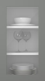 Painted door, Preesens, TM10LA, Dust Grey (clear glass)