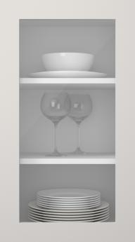 Painted door, Style, TM40LA, Arctic White (clear glass)