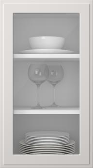 Painted door, Step, TM65LA, Arctic White (clear glass)