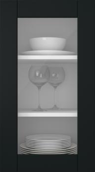 Painted door, Effect, TMU10LA, Black (clear glass)