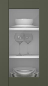 Painted door, Stripe, TMU11LA, Moss (clear glass)