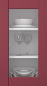 Painted door, Stripe, TMU11LA, Cranberry (clear glass)