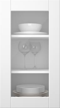 Painted door, Stripe, TMU11LA, White (clear glass)