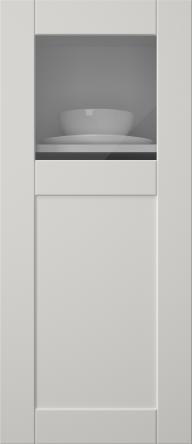 Painted door, Simple, TMU13KPOLA, Grey (clear glass)