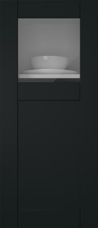 Painted door, Simple, TMU13KPOLA, Black (clear glass)