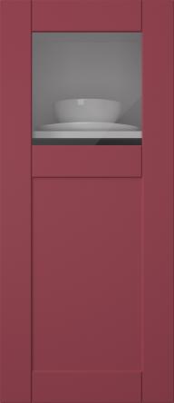 Painted door, Simple, TMU13KPOLA, Cranberry (clear glass)