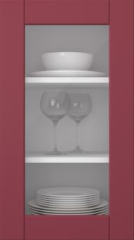 Painted door, Simple, TMU13LA, Cranberry (clear glass)