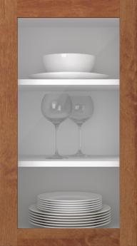 Birch door, Elegant, TP60LA, French walnut (clear glass)