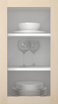 Birch door, Elegant, TP60LA, Lacquered (clear glass)