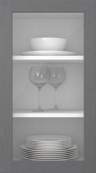 Birch door, Elegant, TP60LA, Grey (clear glass)