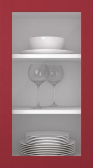 Birch door, Elegant, TP60LA, Cranberry (clear glass)