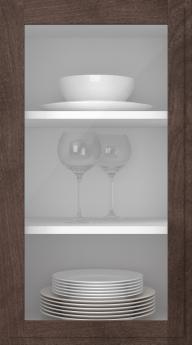 Birch door, Format, TP68LA, Hazelnut (clear glass)