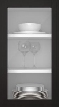 Birch door, Format, TP68LA, Black (clear glass)