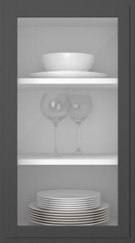 Birch door, Format, TP68LA, Graphite Grey (clear glass)