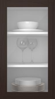 Birch door, Format, TP68LA, Dark brown (clear glass)