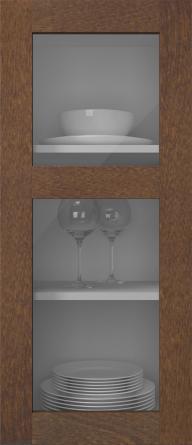 Birch door, M-Concept, WS21KPOLA2, Dark brown (clear glass)