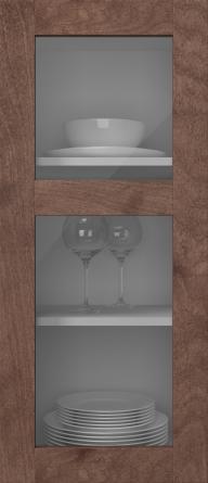 Birch door, M-Concept, WS21KPOLA2, Pecan (clear glass)
