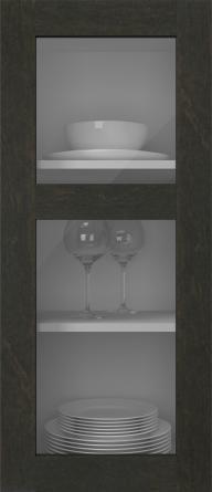 Birch door, M-Concept, WS21KPOLA2,Dark chocolate (clear glass)