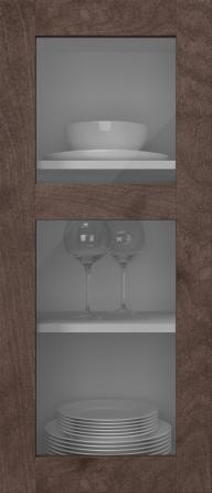 Birch door, M-Concept, WS21KPOLA2, Pecan (clear glass)