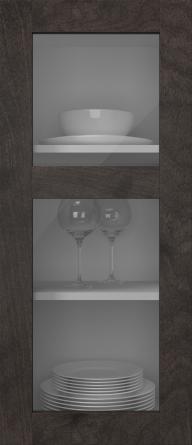 Birch door, M-Concept, WS21KPOLA2, Espresso (clear glass)