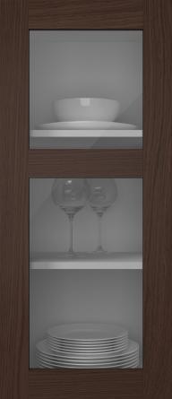 Oak door, M-Concept, WS21KPOLA2, Dark brown (clear glass)