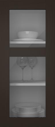 Oak door, M-Concept, WS21KPOLA2, Dark chocolate (clear glass)