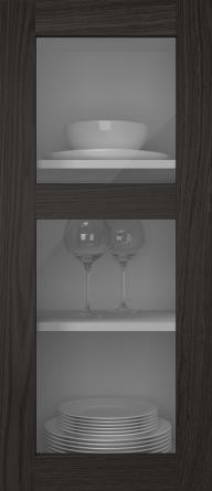 Oak door, M-Concept, WS21KPOLA2, Espresso (clear glass)