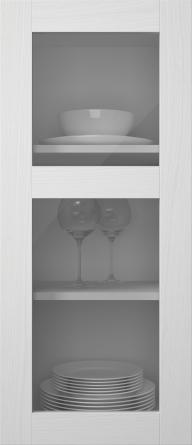 Oak door, M-Concept, WS21KPOLA2, White (clear glass)