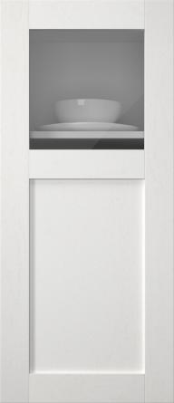 Birch door, M-Concept, WS21KPOLA, Translucent white (clear glass)