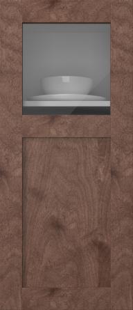 Birch door, M-Concept, WS21KPOLA, Pecan (clear glass)