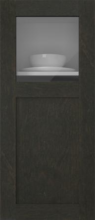 Birch door, M-Concept, WS21KPOLA, Dark chocolate (clear glass)