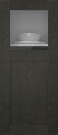 Birch door, M-Concept, WS21KPOLA, Dark chocolate (clear glass)