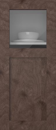 Birch door, M-Concept, WS21KPOLA, Pecan (clear glass)