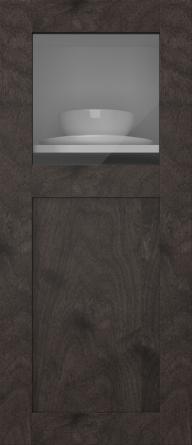 Birch door, M-Concept, WS21KPOLA, Espresso (clear glass)