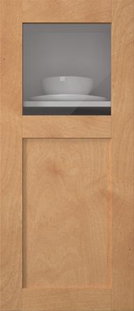 Birch door, M-Concept, WS21KPOLA, Hazel (clear glass)