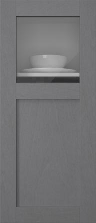 Birch door, M-Concept, WS21KPOLA, Grey (clear glass)
