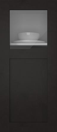 Birch door, M-Concept, WS21KPOLA, Black (clear glass)