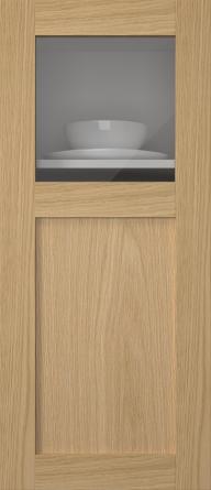 Oak door, M-Concept, WS21KPOLA, Lacquered (clear glass)