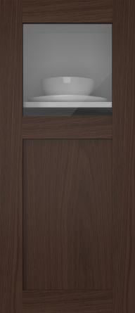 Oak door, M-Concept, WS21KPOLA, Dark brown (clear glass)