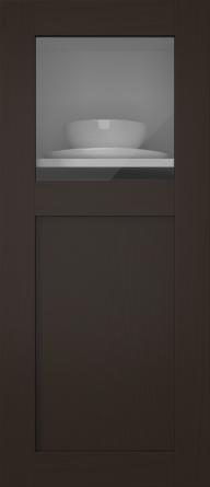 Oak door, M-Concept, WS21KPOLA, Dark chocolate (clear glass)