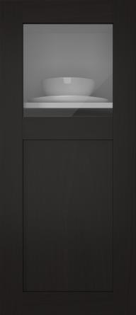Oak door, M-Concept, WS21KPOLA, Black (clear glass)