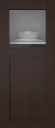 Oak door, M-Concept, WS21KPOLA, Dark brown (clear glass)