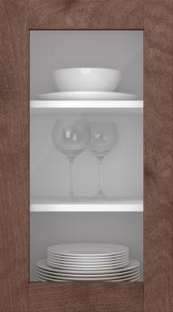 Birch door, M-Concept, WS21LA, Pecan (clear glass)