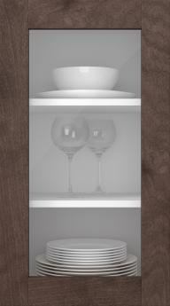 Birch door, M-Concept, WS21LA, Pecan (clear glass)