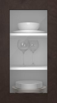 Birch door, M-Concept, WS21LA, Chestnut (clear glass)