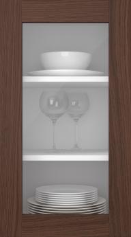 Oak door, M-Concept, WS21LA, Pecan (clear glass)