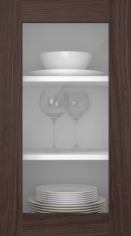Oak door, M-Concept, WS21LA, Hazelnut (clear glass)